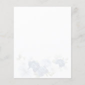 Papier Budget Floral Dusty Blue Bridal Shower Invitation (Dos)