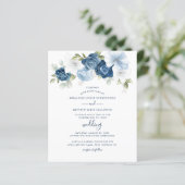 Papier Budget Floral Dusty Blue Greenery Mariage (Debout devant)