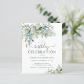 Papier Budget Floral Eucalyptus fête d'anniversaire (Debout devant)