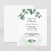 Papier Budget Floral Eucalyptus Fête des mariées botaniqu (Devant / Derrière)