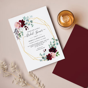 Papier Budget Floral Eucalyptus Invitation à la douche nu