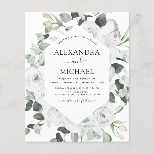 Papier Budget Floral Eucalyptus Mariage de verdure (Devant)