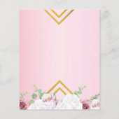 Papier Budget Floral Faire-part de mariage de script géom (Dos)
