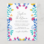 Papier Budget Floral Faire-part de mariage Floral Mexicai (Devant)