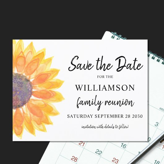 Papier Budget Floral Family Reunion Enregistrer La Date