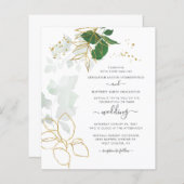 Papier Budget Floral Faux Gold Parties scintillant Faire- (Devant / Derrière)