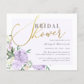 Papier Budget Floral Fête des mariées de lavande de scrip (Devant)