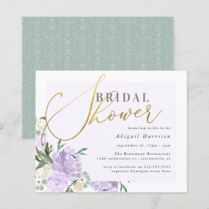 Papier Budget Floral Fête des mariées de lavande de scrip