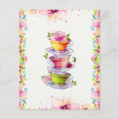 Papier Budget Floral Fête des mariées Tea Party (Dos)