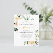 Papier Budget Floral Fête des mariées virtuelle rose (Debout devant)
