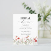 Papier Budget Floral Fleur sauvage nuptiale Invitation (Debout devant)