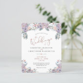 Papier Budget Floral Fleurs sauvages Faire-part de mariag (Debout devant)