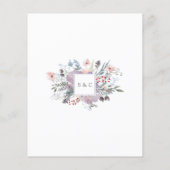 Papier Budget Floral Fleurs sauvages Faire-part de mariag (Dos)