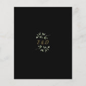 Papier Budget Floral Gold Black Engagement Invitation (Dos)