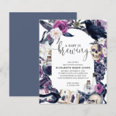 Papier Budget Floral Halloween Baby brasse douche (Devant / Derrière)