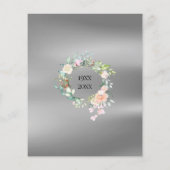 Papier Budget Floral Invitation du 70e anniversaire (Dos)