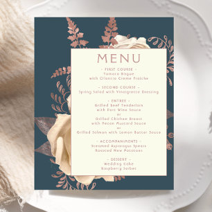 Papier Budget Floral Ivoire Rose or Turquoise Mariage Men