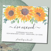 Papier Budget Floral J'ai déménagé Faire-part mobile