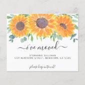 Papier Budget Floral J'ai déménagé Faire-part mobile (Devant)