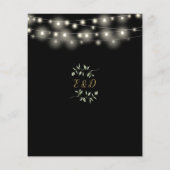 Papier Budget Floral Lumières Black Gold Faire-part de ma (Dos)