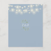 Papier Budget Floral Lumières Dusty Blue Faire-part de ma (Dos)