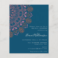 Budget Floral Mandala Turquoise Blue Fête des mari