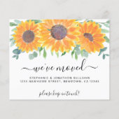 Papier Budget Floral Nous avons déménagé Faire-part de dé (Devant)