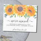 Papier Budget Floral Nous avons déménagé Faire-part de dé