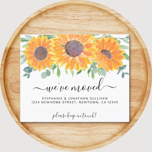 Papier Budget Floral Nous avons déménagé Faire-part de dé