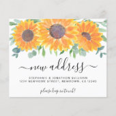 Papier Budget Floral Nouvelle adresse Moving Faire-part (Devant)