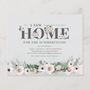 Papier Budget Floral Nouvelle adresse résidentielle Movin