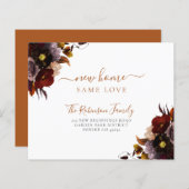 Papier Budget floral nouvelle maison chic faire-part mobi (Devant / Derrière)