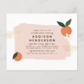 Papier Budget Floral Orange, rose et Fête des mariées or (Devant)