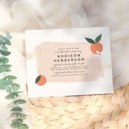 Papier Budget Floral Orange, rose et Fête des mariées or