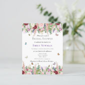 Papier Budget Floral Papillon nuptiale Invitation de douc (Debout devant)