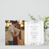 Papier Budget Floral Photo Tout en un mariage Invitation (Debout devant)