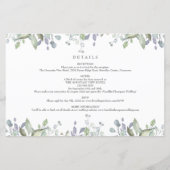 Papier Budget Floral Photo Tout en un mariage Invitation (Dos)