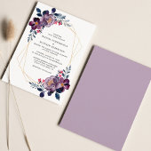 Papier Budget Floral Purple Faire-part de mariage moderne
