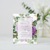 Papier Budget Floral Purple Gold Eucalyptus Mariage (Debout devant)