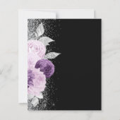 Papier Budget Floral Purple Silver Parties scintillant En (Dos)