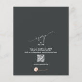 Papier Budget Floral QR Code de mariage Invitations (Dos)