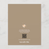 Papier Budget Floral QR Code Mariage Enregistrer la date (Dos)