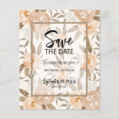 Papier Budget Floral QR Code Mariage Enregistrer la date (Devant)