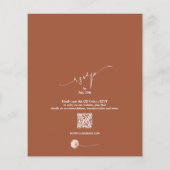 Papier Budget Floral QR Code Terracotta Mariage Invite (Dos)