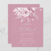 Papier Budget floral rose poussiéreux (Devant / Derrière)