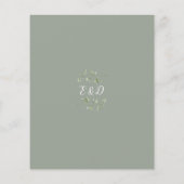Papier Budget Floral Sage Green Engagement Invitation (Dos)