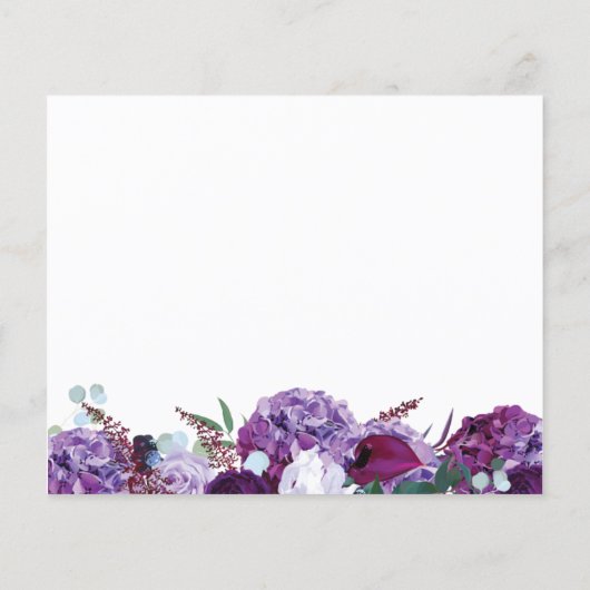 Papier Budget Floral Script nuptiale invitation douche (Dos)