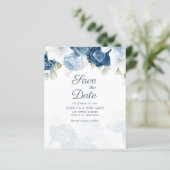Papier Budget Floral Script Wedding Enregistrer La Date (Debout devant)
