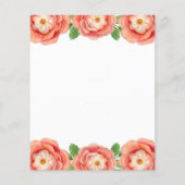 Papier Budget Floral Tea Party Nuptiale Douche Invitation (Dos)