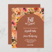 Papier Budget Floral Terracotta Tout En Un Mariage Invite (Devant / Derrière)